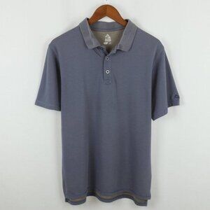 Alpine Design Men's Medium Blue Short Sleeve Pique Polo Shirt